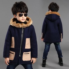 Faux-fur hooded jacket